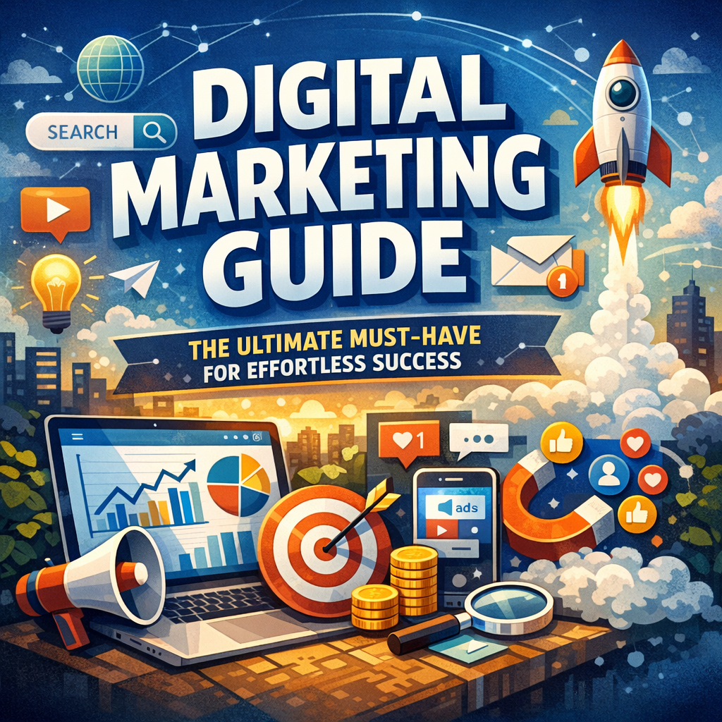 Illustration of Digital Marketing Guide: The Ultimate Must-Have for Effortless Success