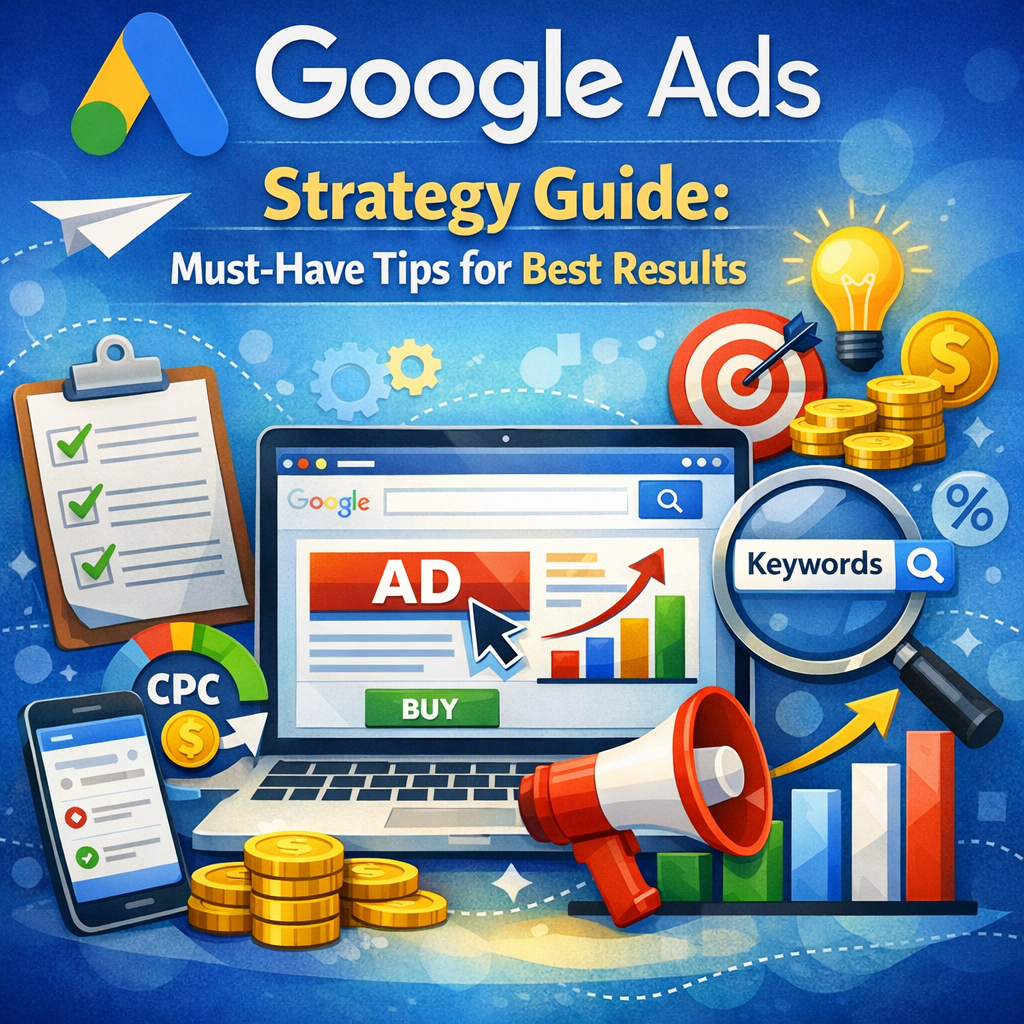 Illustration of Google Ads Strategy Guide: Must-Have Tips for Best Results
