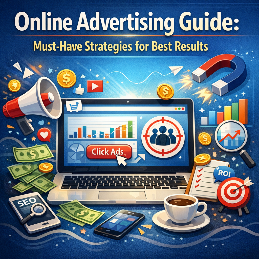 Illustration of Online Advertising Guide: Must-Have Strategies for Best Results
