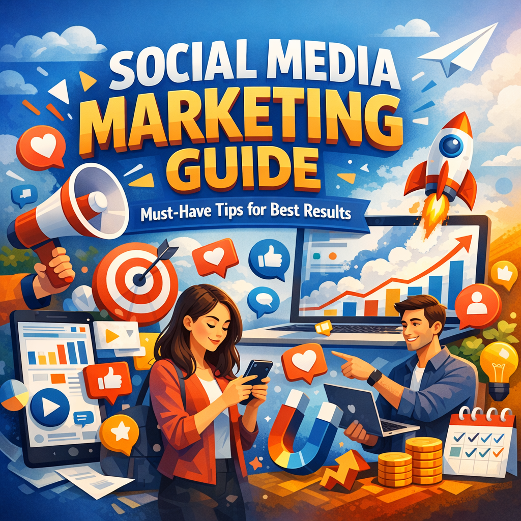 Illustration of Social Media Marketing Guide: Must-Have Tips for Best Results
